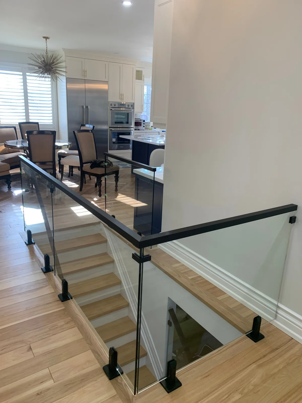 Glass railing installation